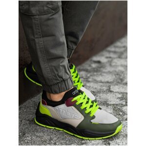 Pánske sneakers topánky T363 - olivová