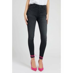 Guess čierne džínsy Push up Skinny Fit Denim