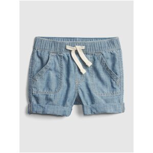 Baby džinsy chambray pull-on shorts Modrá