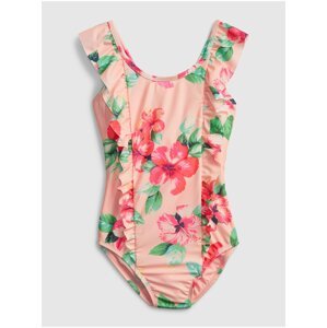 Detské plavky recycled ruffle swim one-piece Ružová