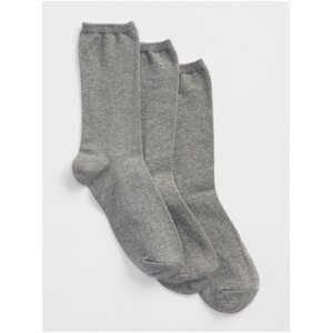 Ponožky basic crew socks, 3 páry Šedá