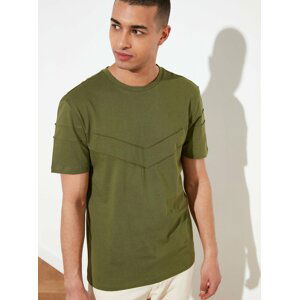 Zelené pánske tričko Trendyol