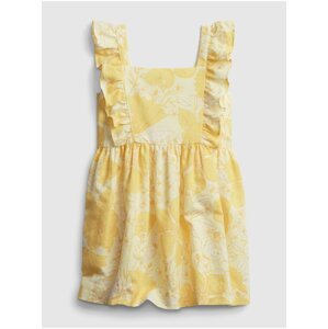 Detské šaty floral apron dress Žltá