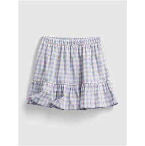 Detská sukňa gingham pull-on skirt Modrá