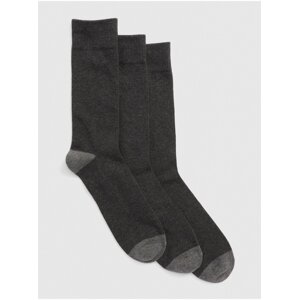 Ponožky crew socks, 3 páry Šedá