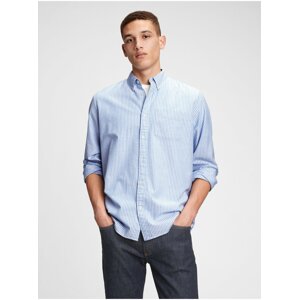 Košeľa lived-in stretch oxford shirt Modrá