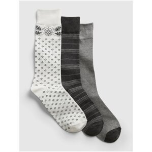 Ponožky crew socks, 3 páry Farebná