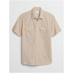 Košeľa short sleeve utility shirt Béžová