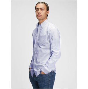 Košeľa performance poplin shirt in slim fit Modrá