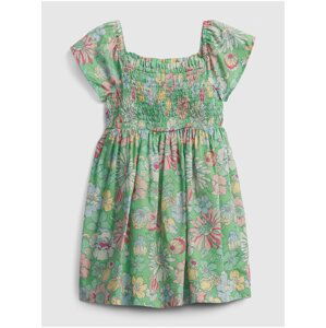 Detské šaty smocked floral dress Zelená