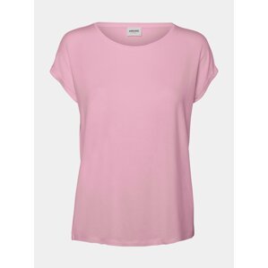 Ružové voľné basic tričko VERO MODA Ava
