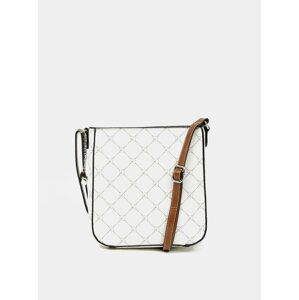 Biela vzorovaná crossbody kabelka Tamaris