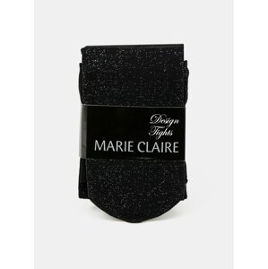 Čierne trblietavé pančuchové nohavice Marie Claire