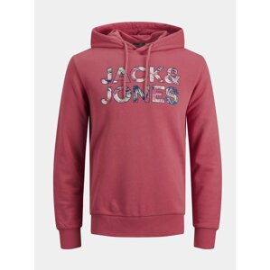 Ružová mikina s potlačou Jack & Jones Fleur