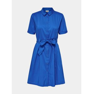 Modré košeľové šaty so zaväzovaním Jacqueline de Yong Millie