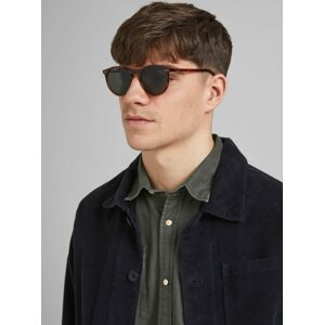 Čierno-hnedé vzorované slnečné okuliare Jack & Jones Parker