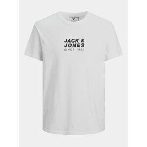 Biele tričko s potlačou na chrbte Jack & Jones Pol