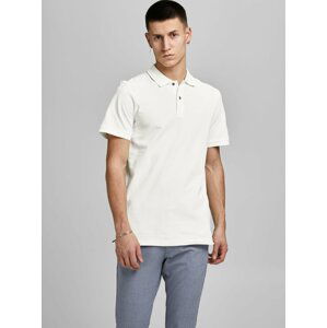 Biela polokošeľa Jack & Jones Washed