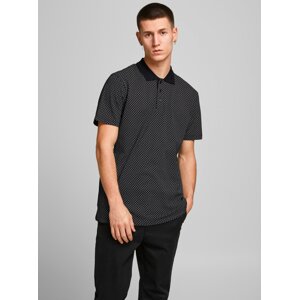 Čierna vzorovaná polokošeľa Jack & Jones