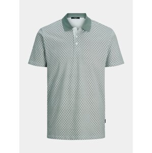 Zeleno-biela vzorovaná polokošeľa Jack & Jones