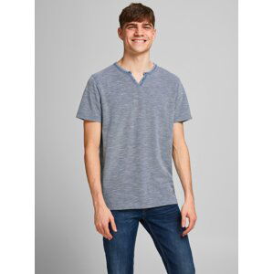 Modré tričko s gombíkmi Jack & Jones Alfredo