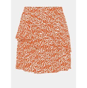 Oranžová vzorovaná sukňa AWARE by VERO MODA Hanna