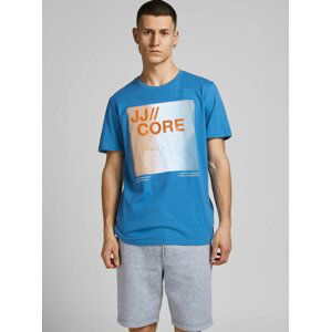 Modré tričko s potlačou Jack & Jones Raz