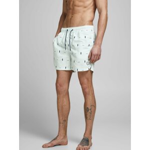 Svetlozelené vzorované plavky Jack & Jones Bali