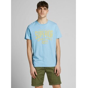 Svetlomodré tričko s potlačou Jack & Jones Jones