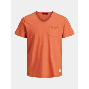 Oranžové tričko s vreckom Jack & Jones Feel