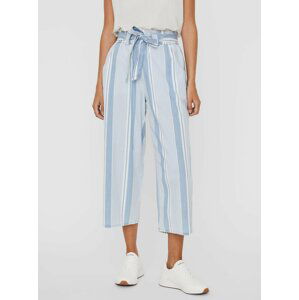 Bielo-modré pruhované culottes VERO MODA Akela