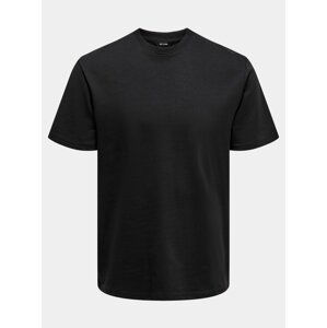Basic tričká pre mužov ONLY & SONS - čierna
