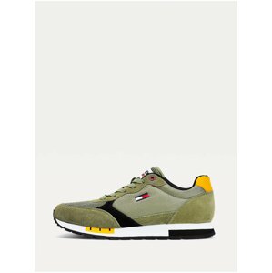 Khaki pánske tenisky Tommy Hilfiger Retro Runner Mix