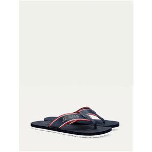 Tmavomodré pánske žabky Tommy Hilfiger Footbed Beach Sandal