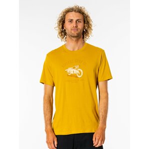 Žlté pánske tričko s potlačou Rip Curl