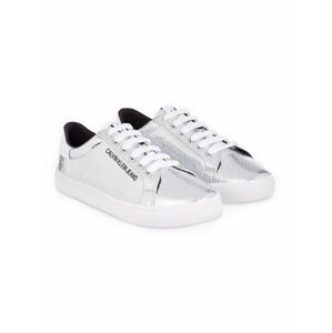 Strieborné tenisky Calvin Klein Low Profile Laceup