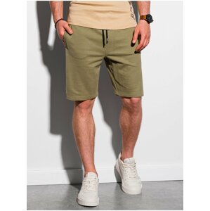 Pánske teplákové kraťasy W291 - khaki