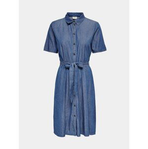 Modré rifľové košilové šaty Jacqueline de Yong Bianka