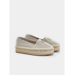 Béžové dámske espadrilky na platforme Tommy Hilfiger