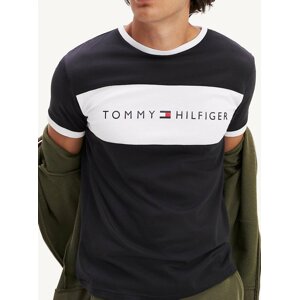 Čierne pánske tričko s potlačou Tommy Hilfiger