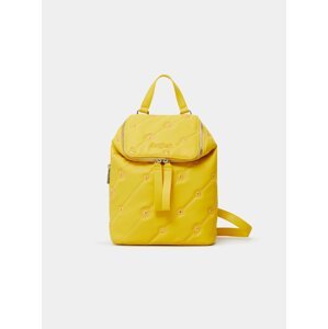 Žltý dámsky vzorovaný batoh Desigual Ojo de Tigre Nerano Loen Mini