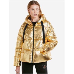 Dámska zimná bunda v zlatej farbe Desigual Goldie
