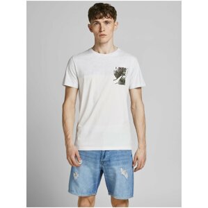 Krémové tričko s potlačou Jack & Jones Hazy