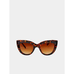 Hnedé vzorované slnečné okuliare Pieces Lupi