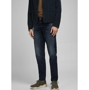 Tmavomodré slim rifle Jack & Jones Mike