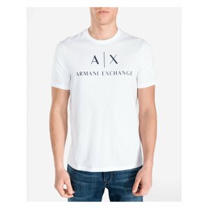 Tričká s krátkym rukávom pre mužov Armani Exchange - biela