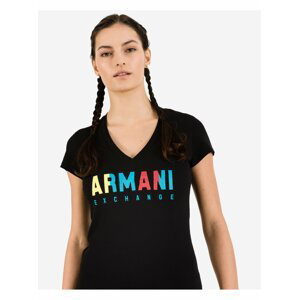 Tričká s krátkym rukávom pre ženy Armani Exchange - čierna