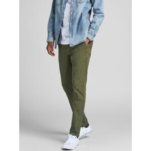 Chino nohavice pre mužov Jack & Jones - kaki