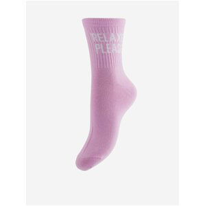 Ružové dámske ponožky s nápisom Pieces Cally