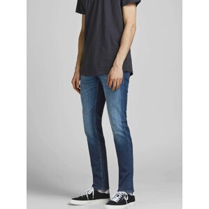 Slim fit pre mužov Jack & Jones - tmavomodrá